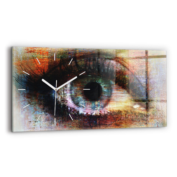 Vízszintes üvegóra Street art Eye