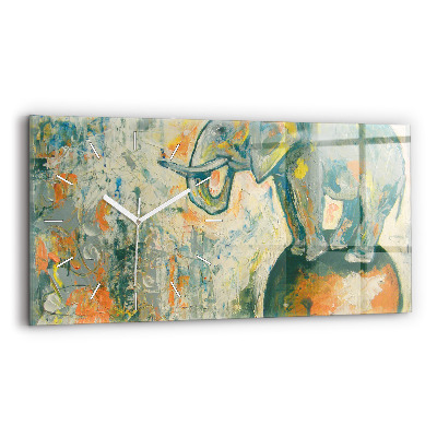 Üvegóra vízszintesen Festett elefánt testtartás