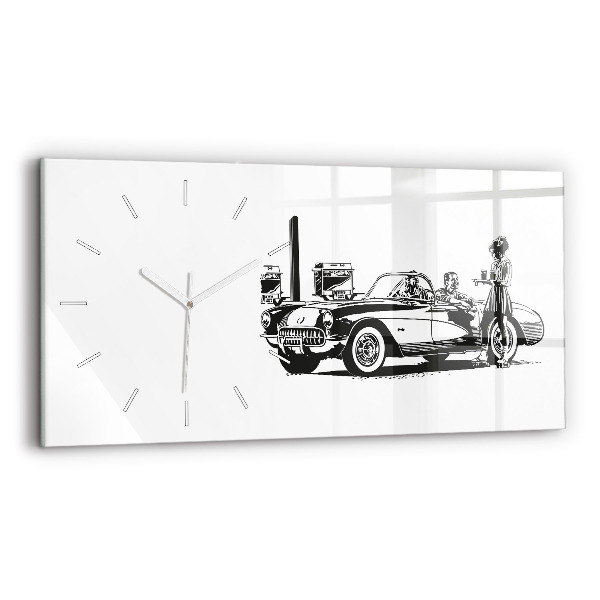 Vízszintes üvegóra Retro illusztráció