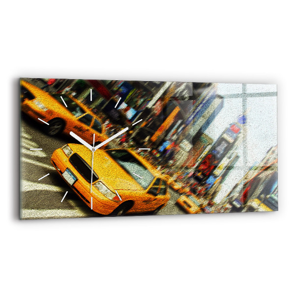 Vízszintes üvegóra New York-i taxik