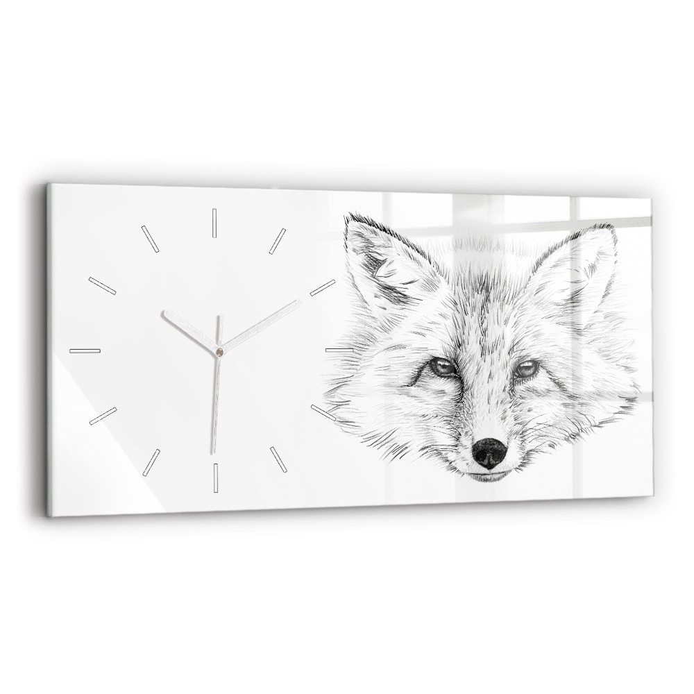 Vízszintes üvegóra Vektor róka fej