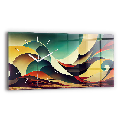 Vízszintes üvegóra Absztrakt vonalak háttér