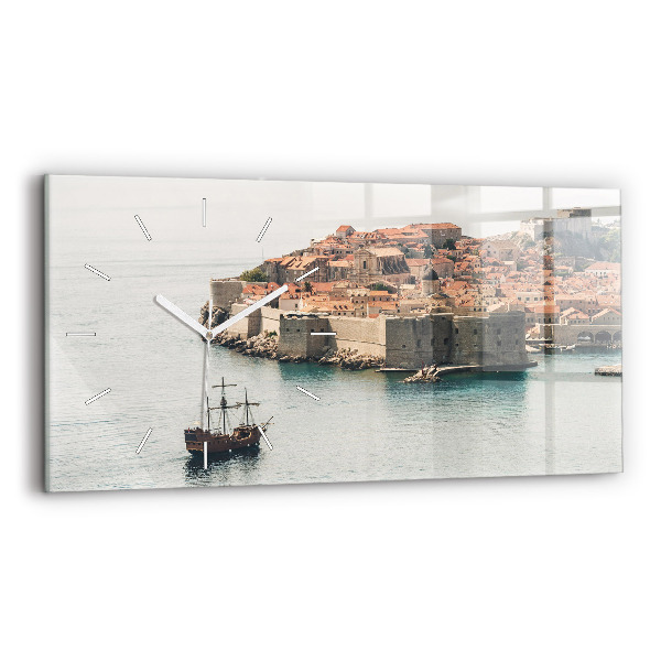 Vízszintes üvegóra Vitorlás hajó Dubrovnikban