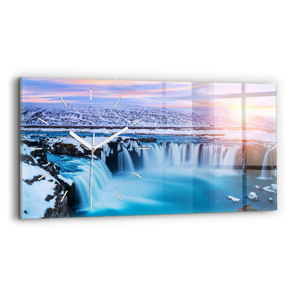 Vízszintes üvegóra Godafoss vízesés Izland