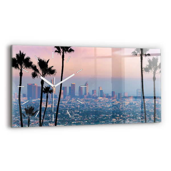 Vízszintes üvegóra Los Angeles naplemente