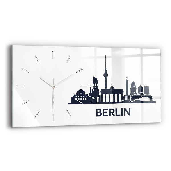 Üvegóra vízszintesen Berlin városának illusztrációja