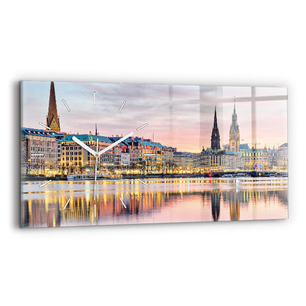 Üvegóra vízszintesen Alster Hamburgban