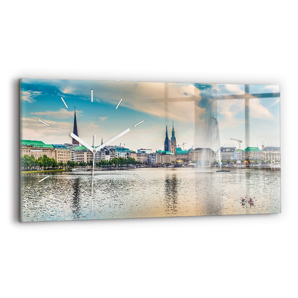 Üvegóra vízszintesen Binnenalster Hamburgban
