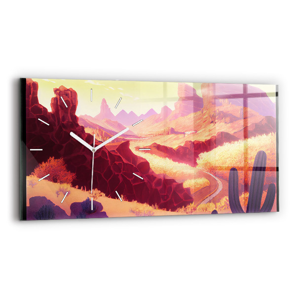 Vízszintes üvegóra Arizona sivatag illusztráció