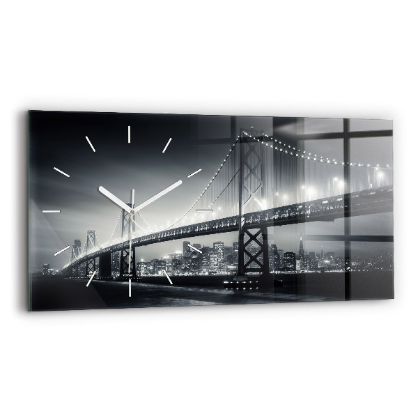 Vízszintes üvegóra Híd éjszaka San Francisco