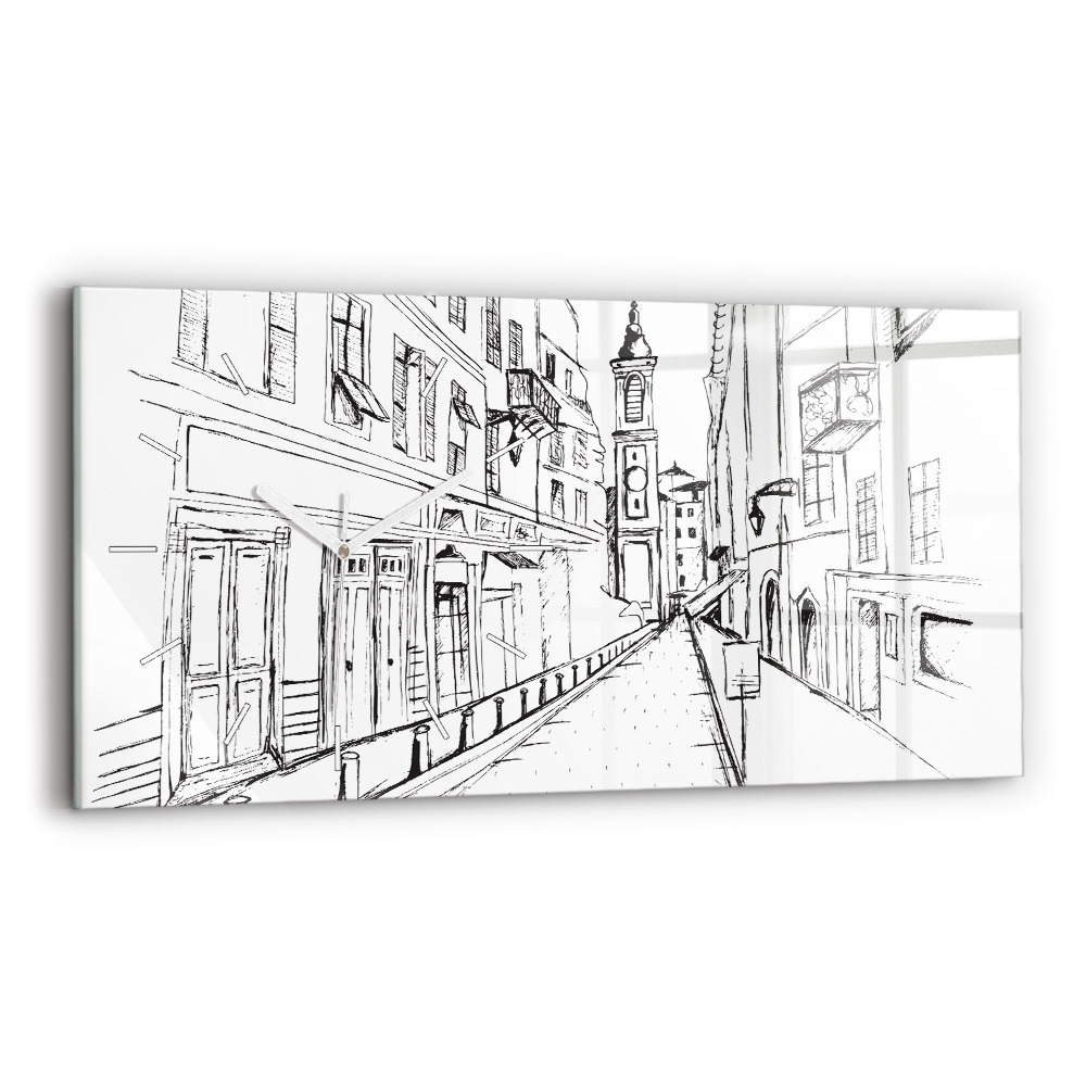 Vízszintes üvegóra Városrajz Provence