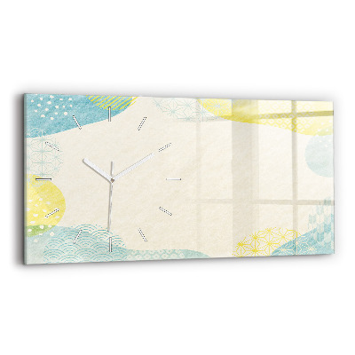 Vízszintes üvegóra Mintás keret