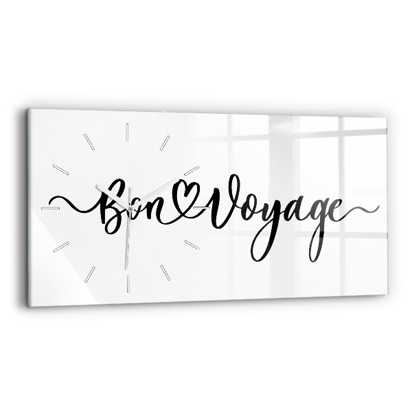 Üvegóra vízszintesen Bon voyage felirat