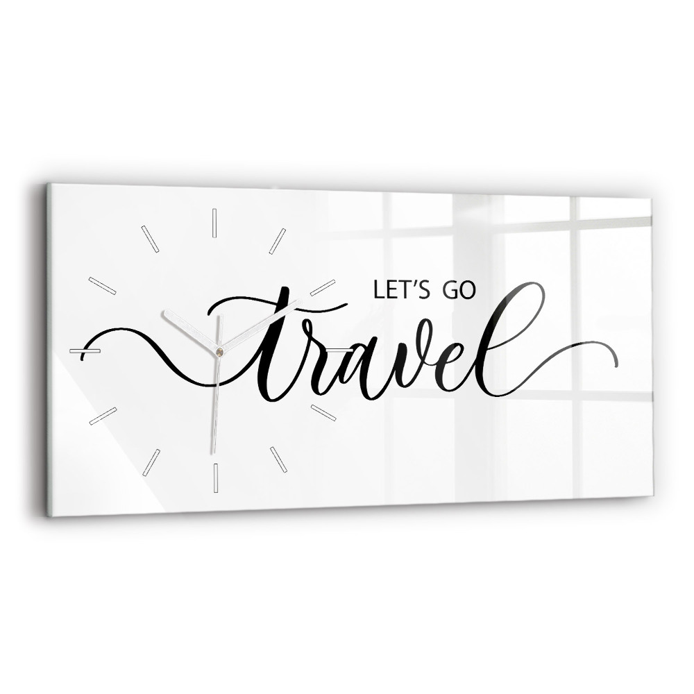 Üvegóra vízszintesen Utazás felirat