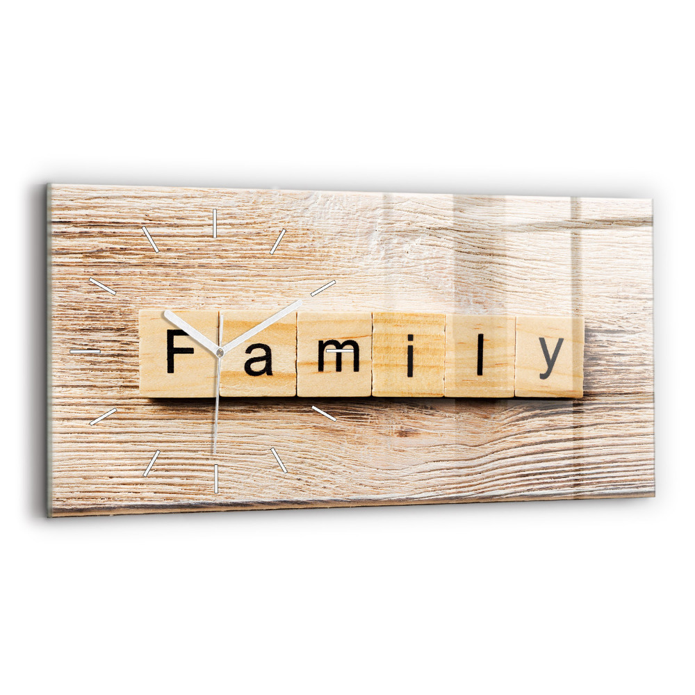 Üvegóra vízszintesen Családi felirat
