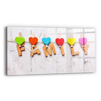 Üvegóra vízszintesen Családi felirat