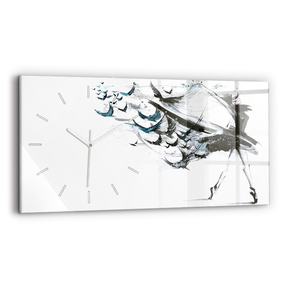 Vízszintes üvegóra Nő táncol balett