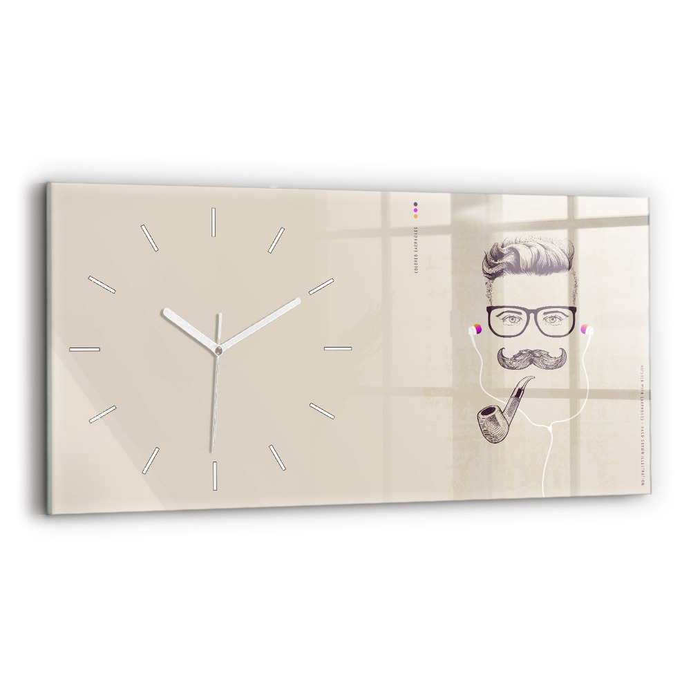 Vízszintes üvegóra Férfi pipával