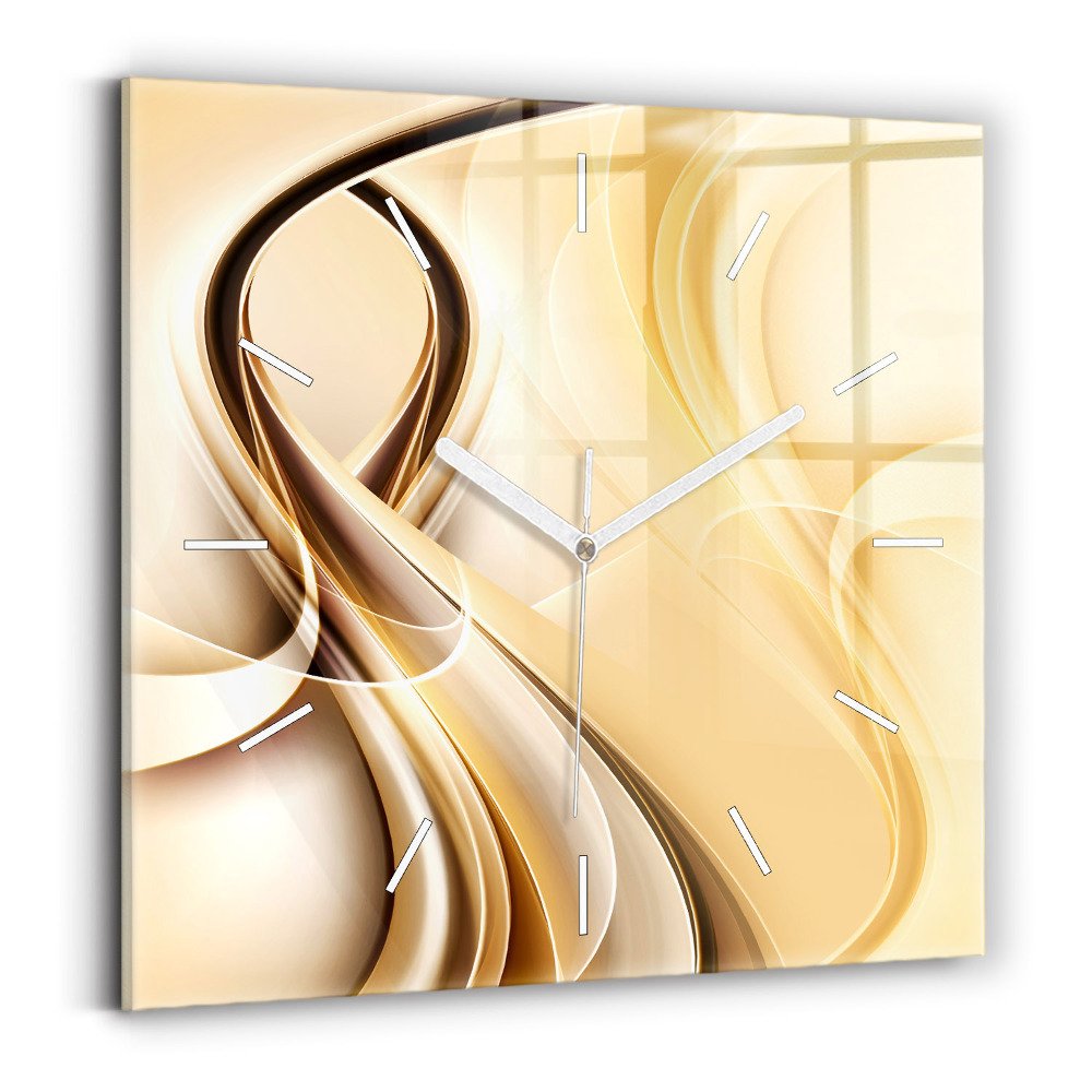 Szögletes üvegóra Absztrakt hullámok