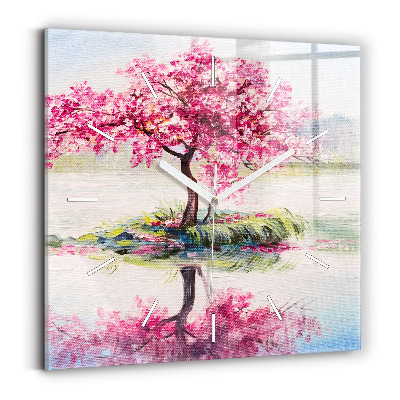 Szögletes fali üvegóra Mozaik egy fáról