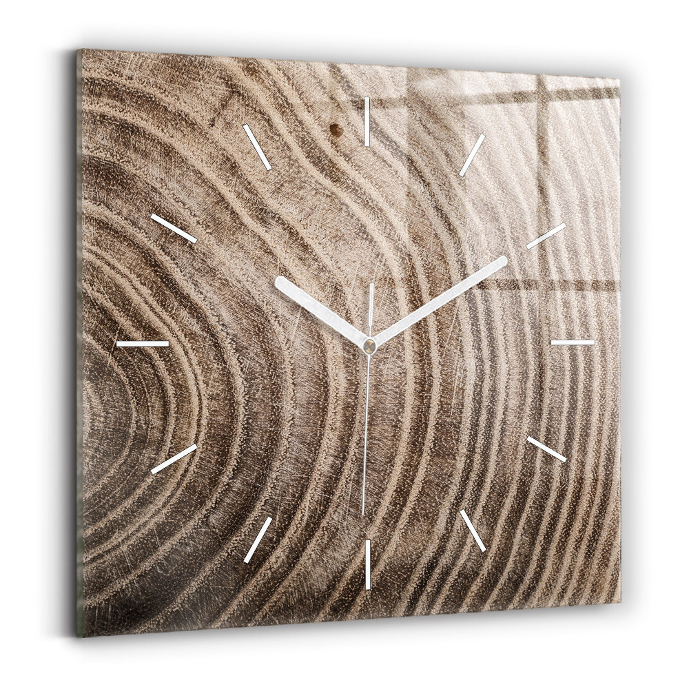 Szögletes üvegóra Fatörzs