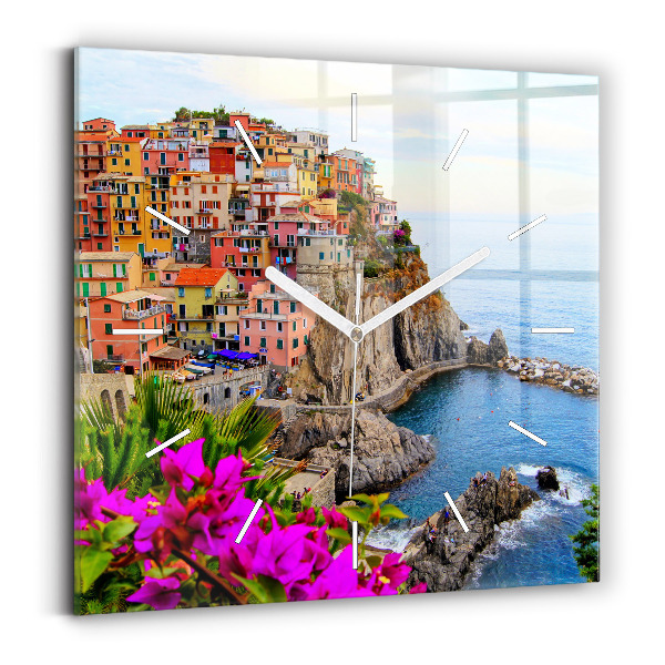 Szögletes üvegóra Cinque Terre partja