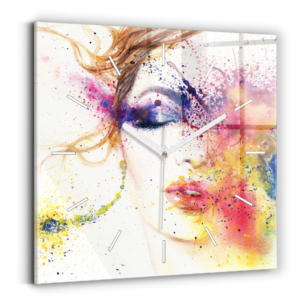 Szögletes fali üvegóra Egy titokzatos nő portréja