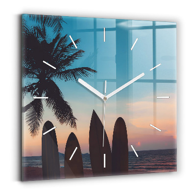 Szögletes üvegóra Szörfözés a tengerparton