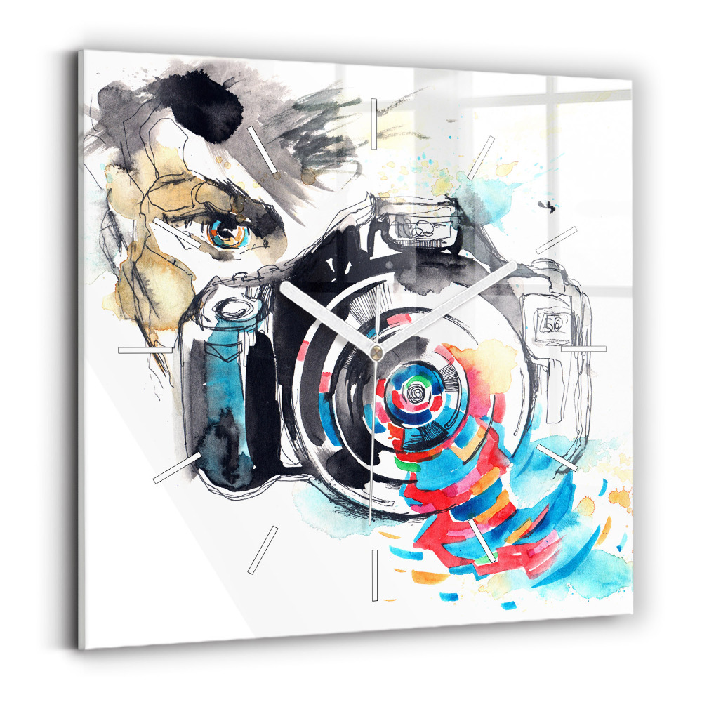 Szögletes üvegóra Női fotós