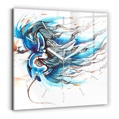 Szögletes üvegóra Egy kézi készülék illusztrációja