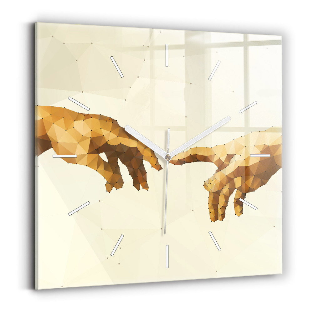 Szögletes üvegóra Ádám megteremtése