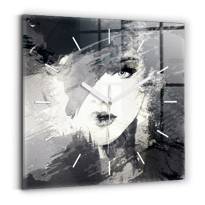 Szögletes üvegóra Nő - akvarell