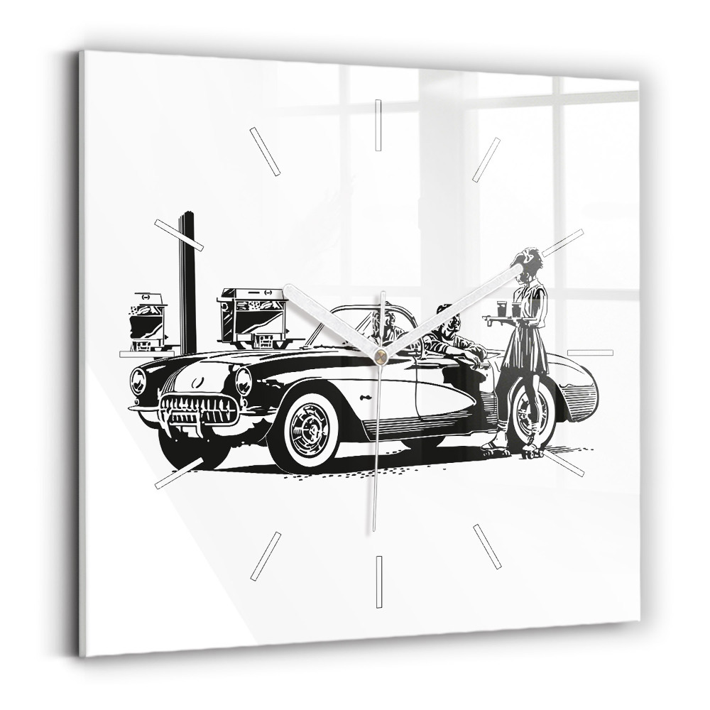 Szögletes üvegóra Retro illusztráció