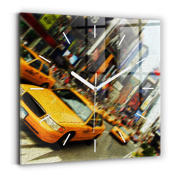 Szögletes üvegóra New York-i taxik