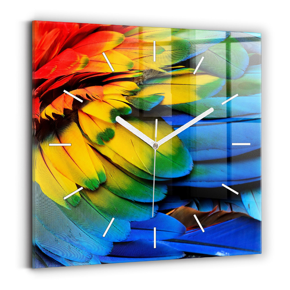 Szögletes üvegóra Színes madárszárnyak
