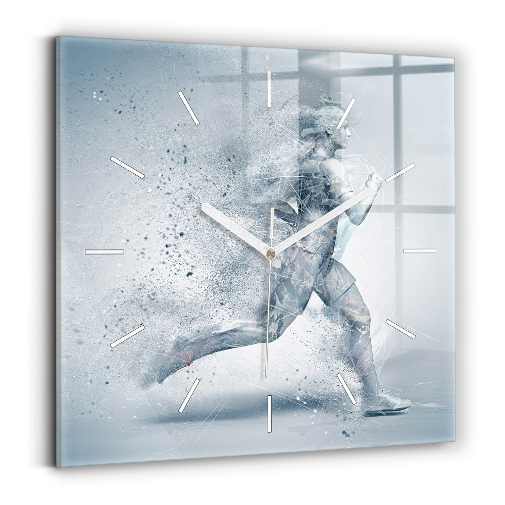 Szögletes üvegóra Futó ember