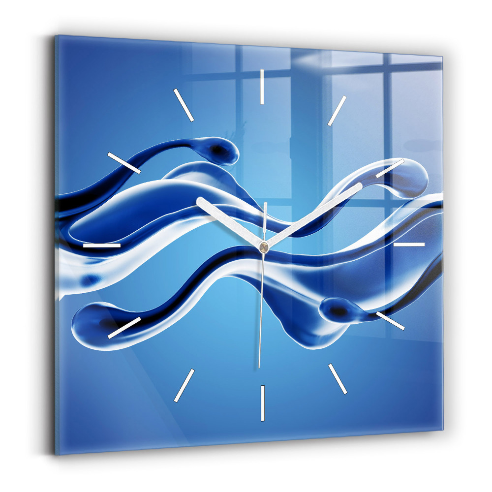 Szögletes fali üvegóra Folyékony absztrakt