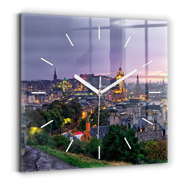 Szögletes fali üvegóra Edinburgh a Calton Hillről