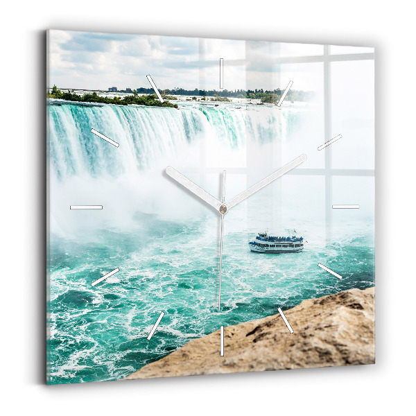 Szögletes fali üvegóra Hajó és a Niagara