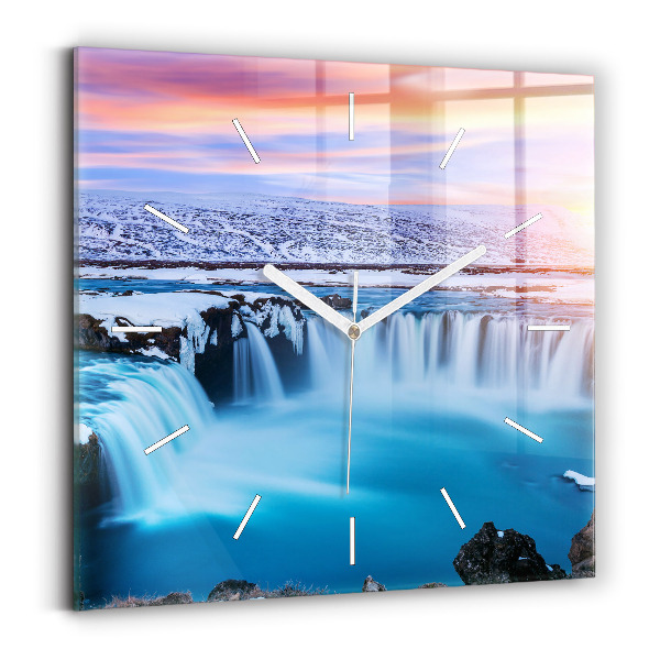 Szögletes üvegóra Godafoss vízesés Izland