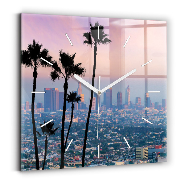 Szögletes üvegóra Los Angeles-i naplemente