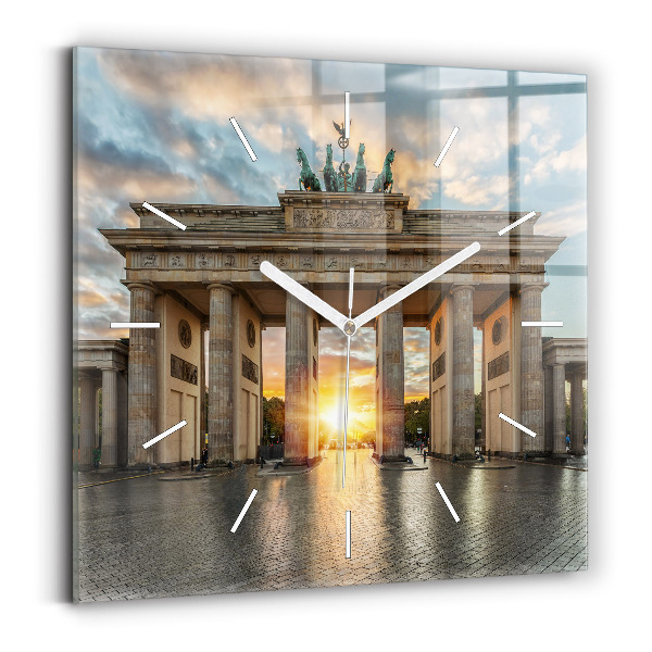 Szögletes fali üvegóra Brandenburgi kapu Berlinben