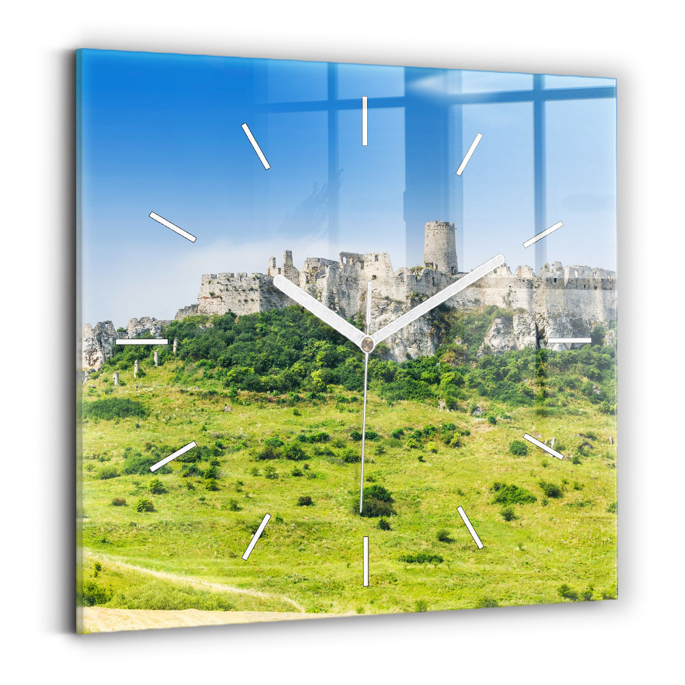 Szögletes fali üvegóra Szepsi vár Szlovákiában