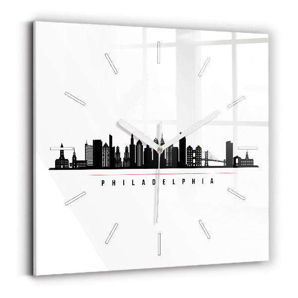 Szögletes üvegóra Illusztráció Philadelphia
