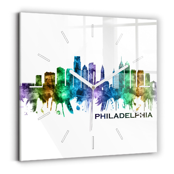 Szögletes üvegóra Színes Philadelphia