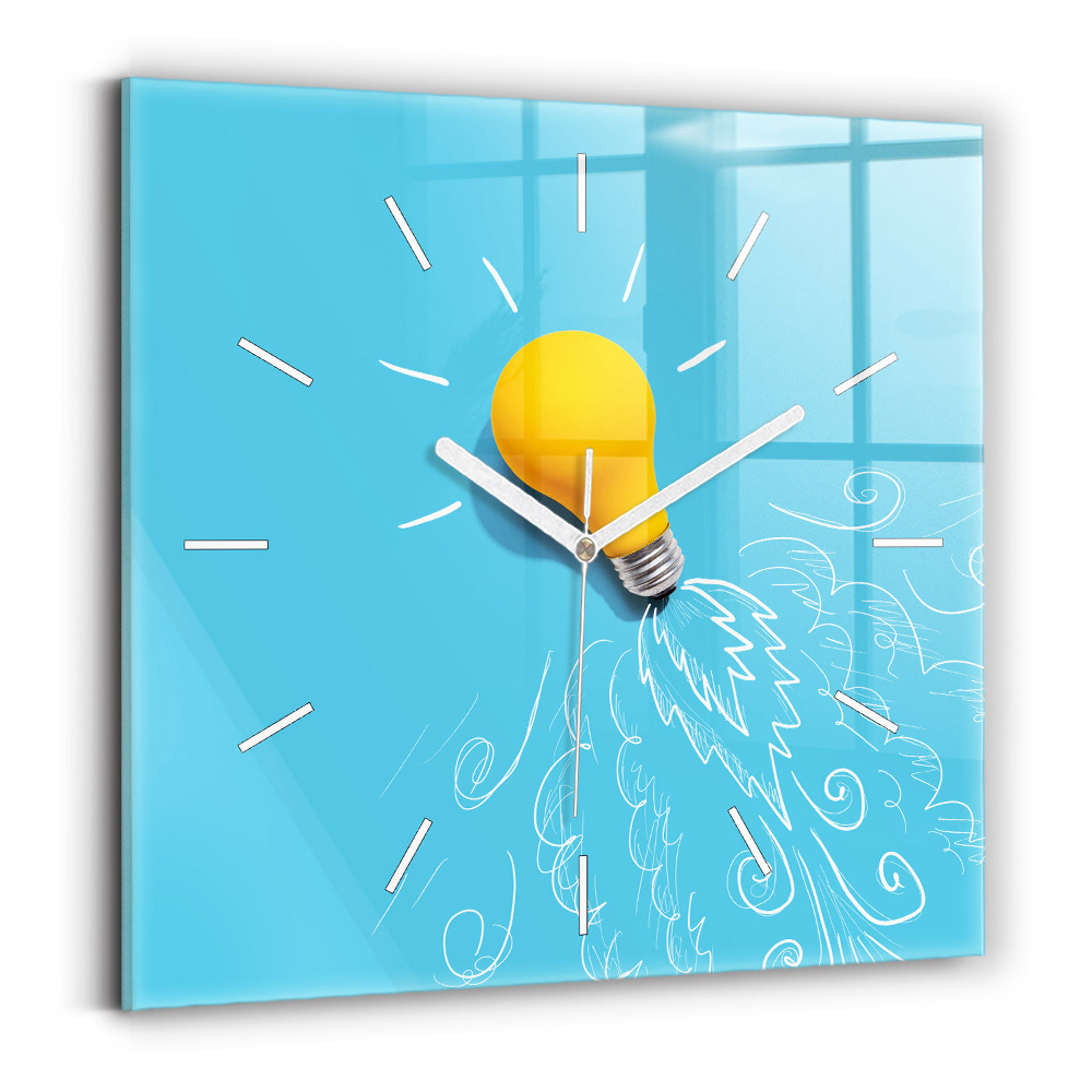 Szögletes fali üvegóra Villanykörte rajz