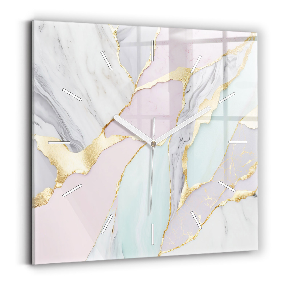 Szögletes üvegóra Márvány minta