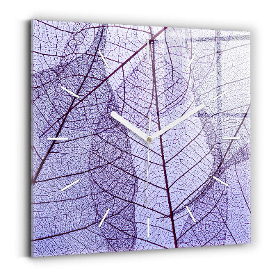 Szögletes fali üvegóra Levelek - természet