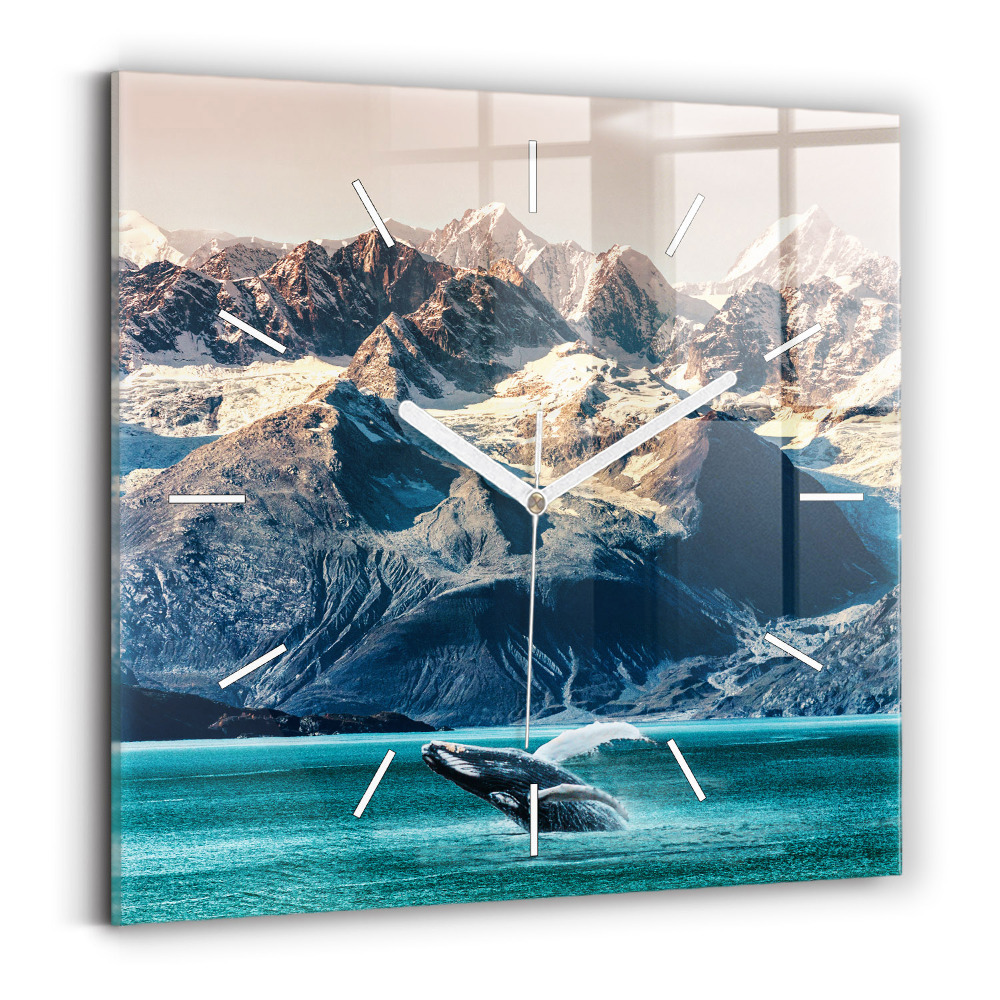 Szögletes fali üvegóra Bálna víz