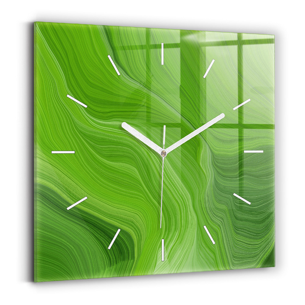 Szögletes fali üvegóra Modern hullámok